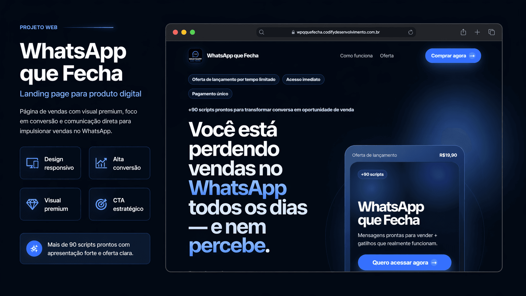 Prévia do projeto Página de Vendas de alta conversão